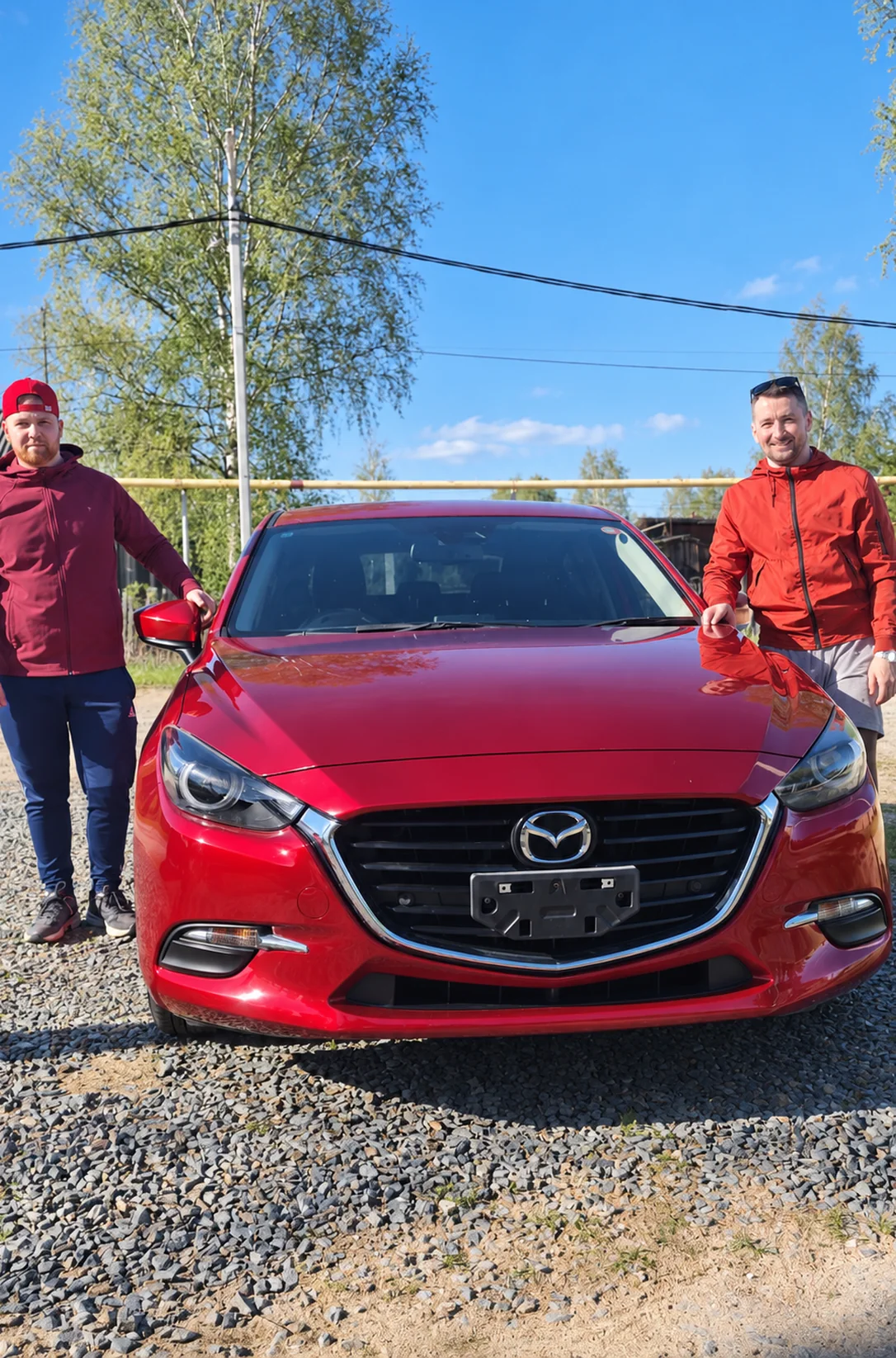 Выдача красной Mazda Axela из Японии Сергею в Алябьевском